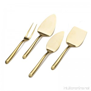 Towle Living 5163776 Wave 4-Piece 24K Gold-Plated Stainless Steel Cheese Server Set - B016K3E2CC